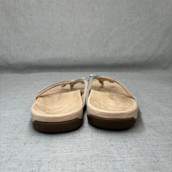 Vionic Bella‎ Sandals Grey Flip Flop Thongs Slides Slip On Women’s Size 9 - Picture 5 of 10